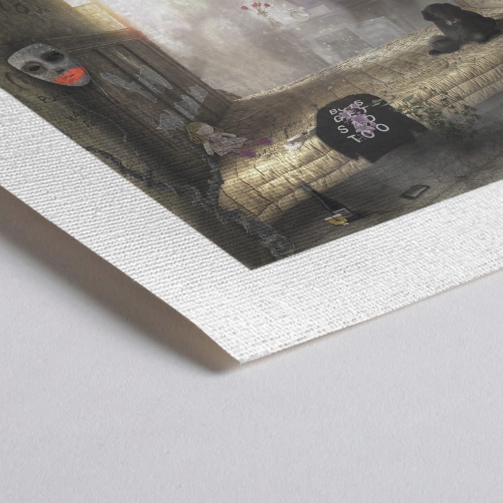 Black Dog Loose Fine art Paper by Neil Pengelly