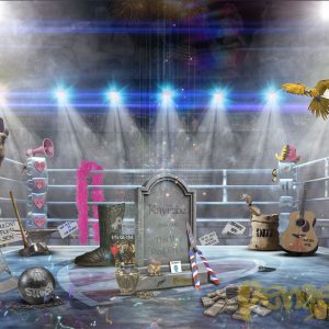 artwork based on WWF wrestling from the early 90s and late 80s